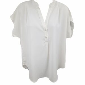 Allison Joy Dolman Sleeve Band Collar Blouse Sz S